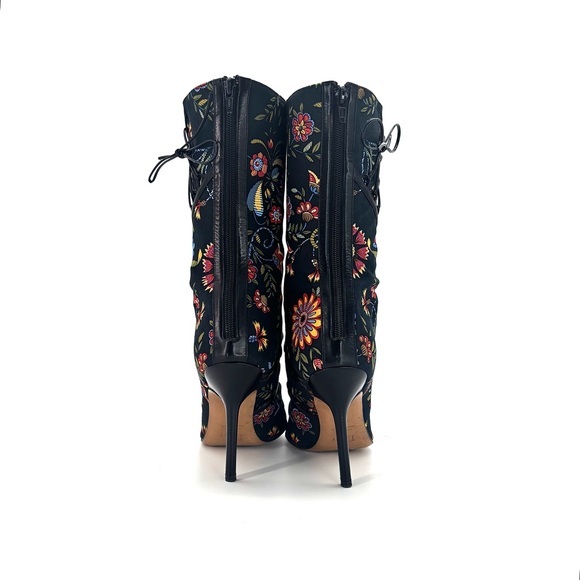 Christian Dior SS 2002 Galliano Floral Print Pointed Toe Stiletto Boots 39.5 - Picture 4 of 11